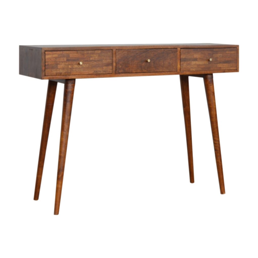 3 Drawer Assorted Chestnut Console - Image 2