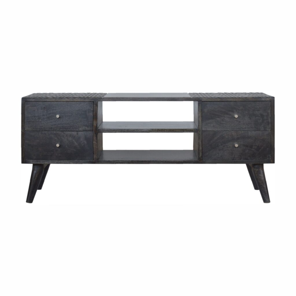Ash Black 4 Drawer Media Unit - Image 2