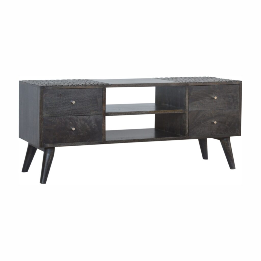 Ash Black 4 Drawer Media Unit - Image 3