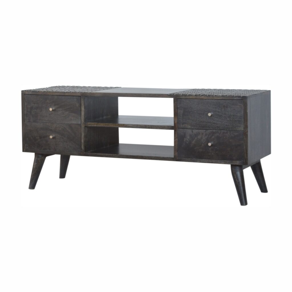 Ash Black 4 Drawer Media Unit - Image 4