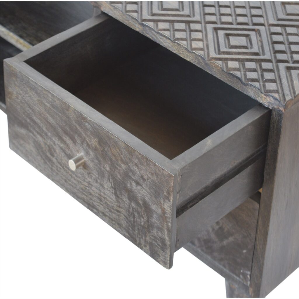 Ash Black 4 Drawer Media Unit - Image 7