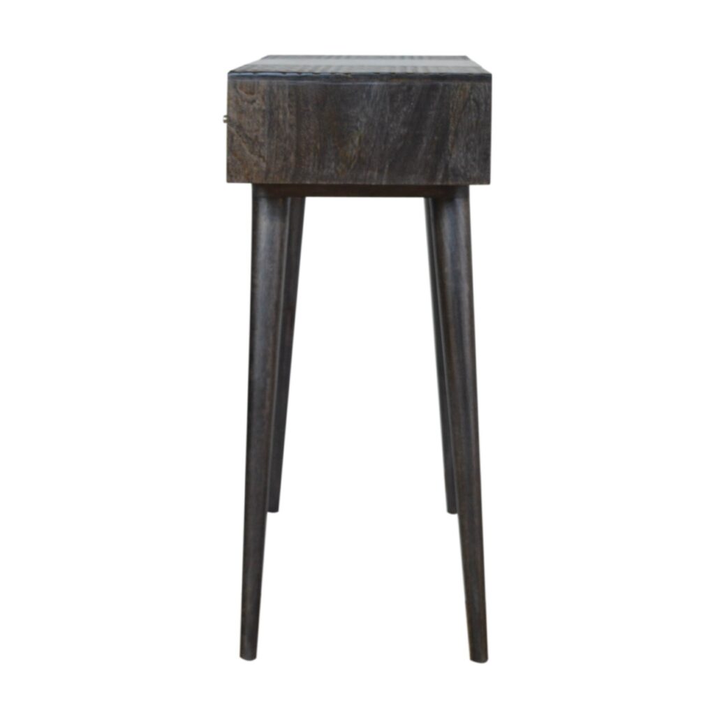 Ash Black 3 Drawer Console Table - Image 9