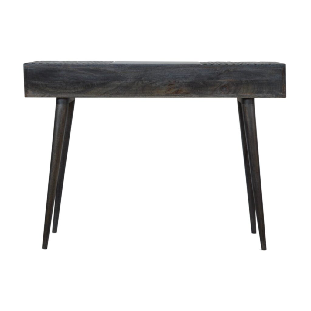 Ash Black 3 Drawer Console Table - Image 10