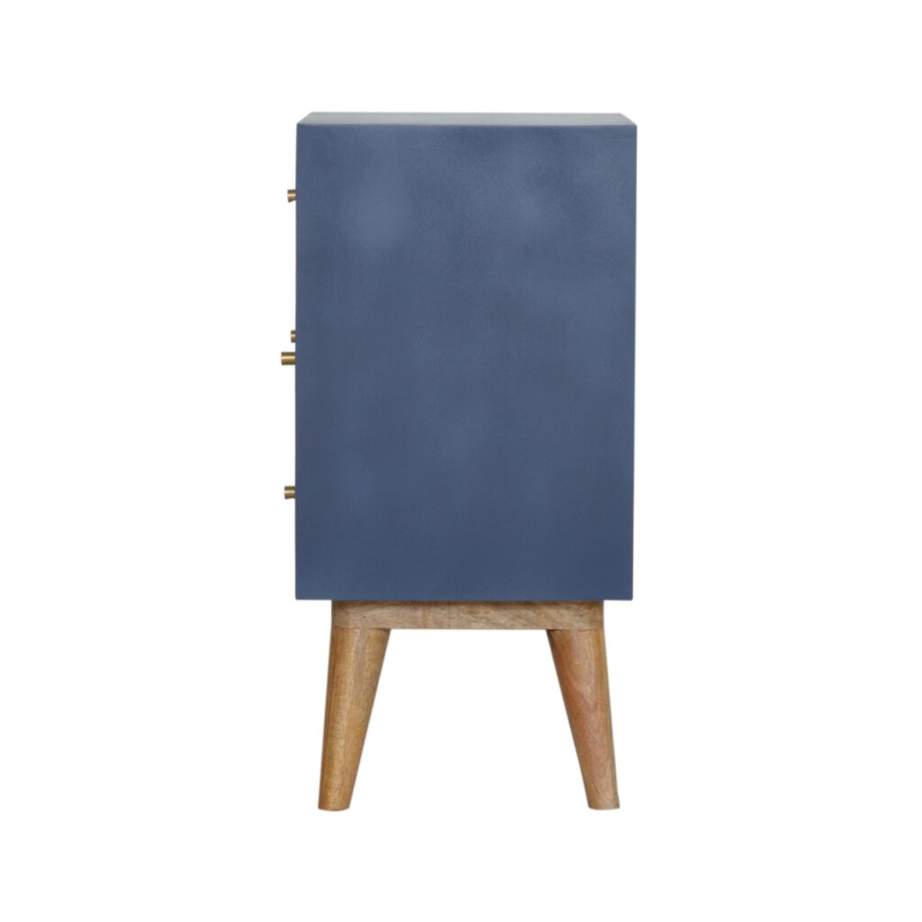 Navy 4 Drawer Bedside - Image 9