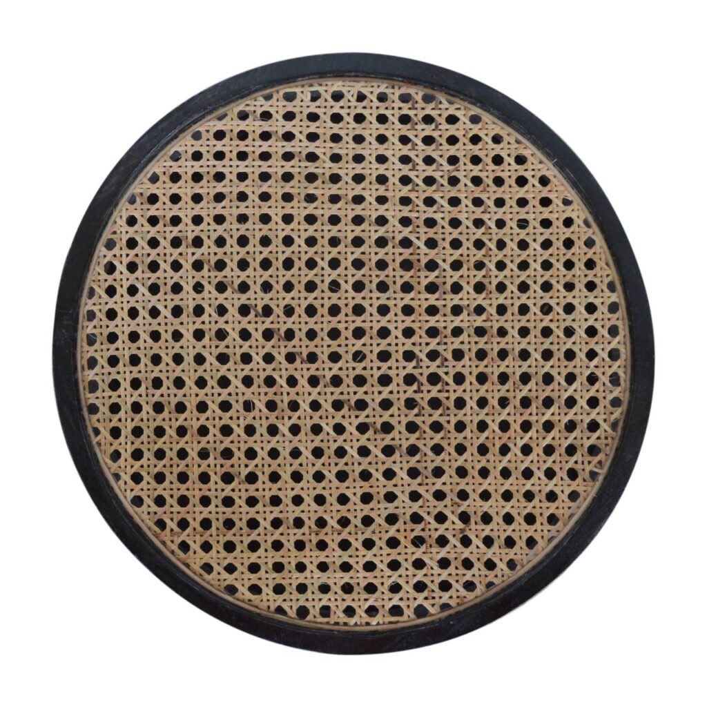 Carbon Black Rattan End Table - Image 5