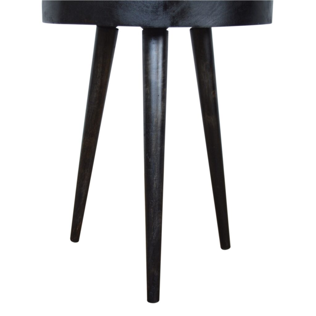 Carbon Black Rattan End Table - Image 8