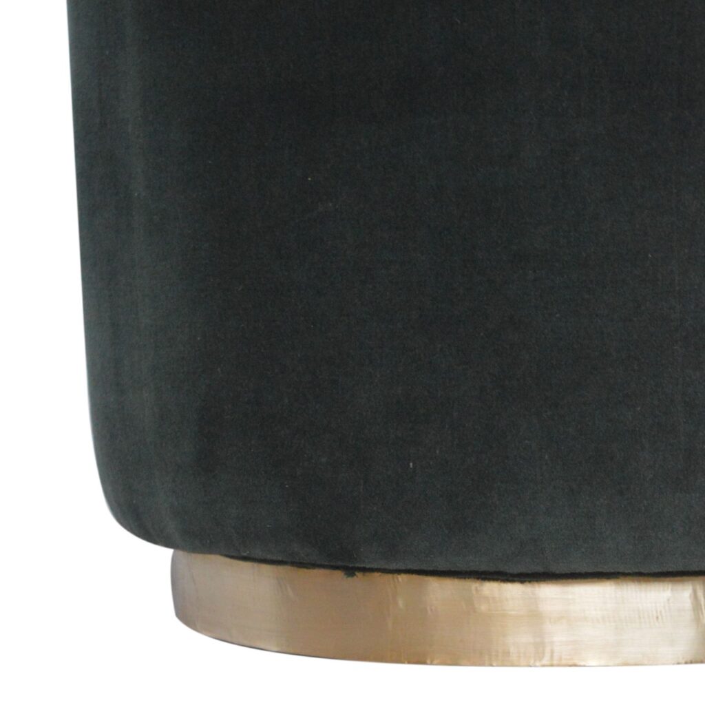 Emerald Velvet Gold Footstool - Image 5