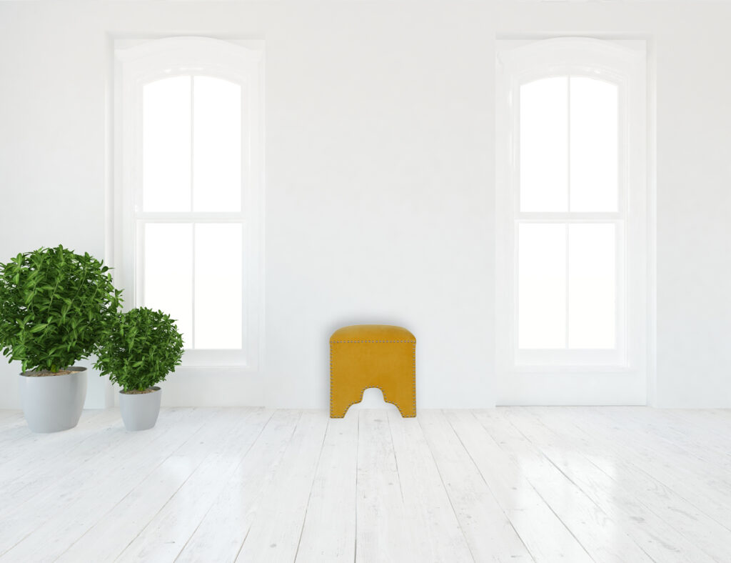 Mustard Studded Footstool - Image 9