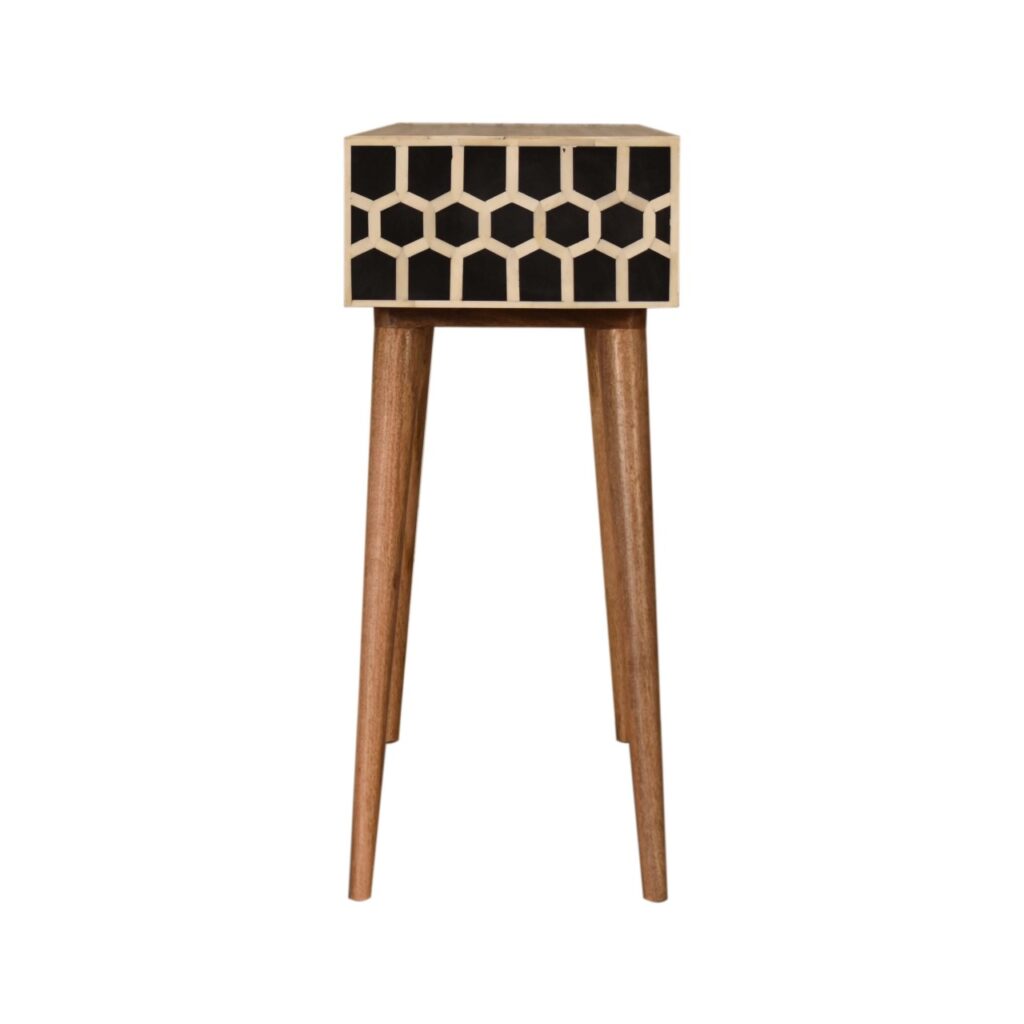 Honeycomb Bone Inlay Console Table - Image 8