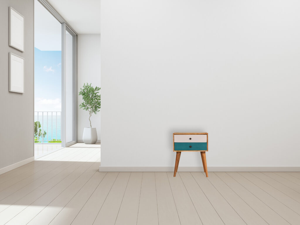 Teal Modern Solid Wood Bedside - Image 11