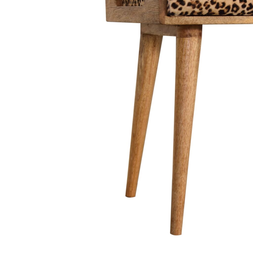 Leopard Velvet Tray Style Footstool - Image 6