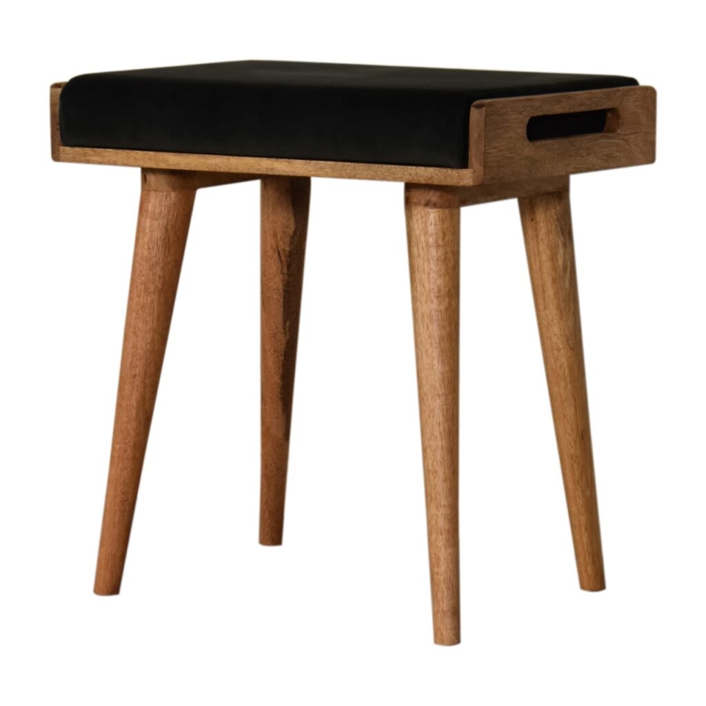 Emerald Velvet Tray Style Footstool - Image 13