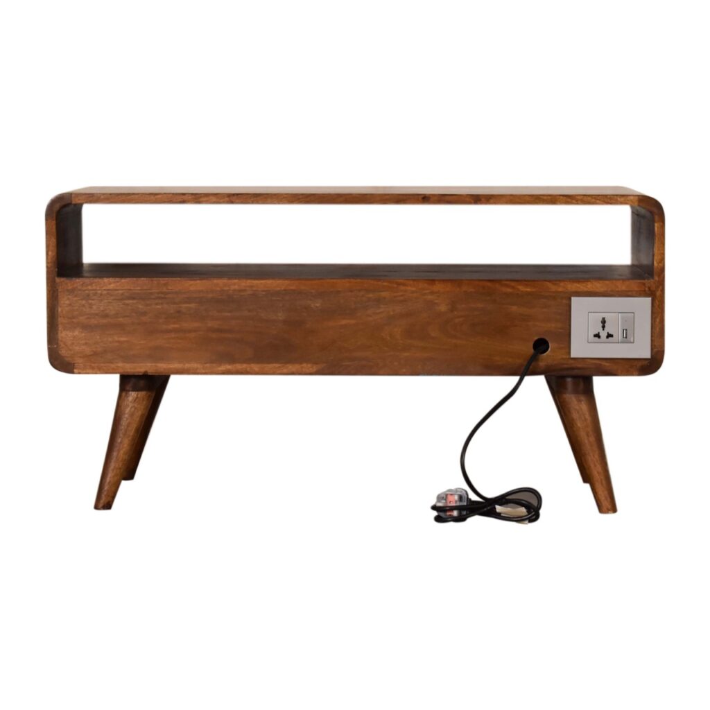 Curve Chestnut Cable TV Unit - Image 8