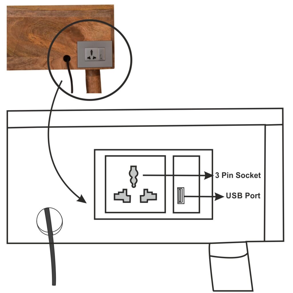 Gallery Back Cable Writing Desk - Image 12