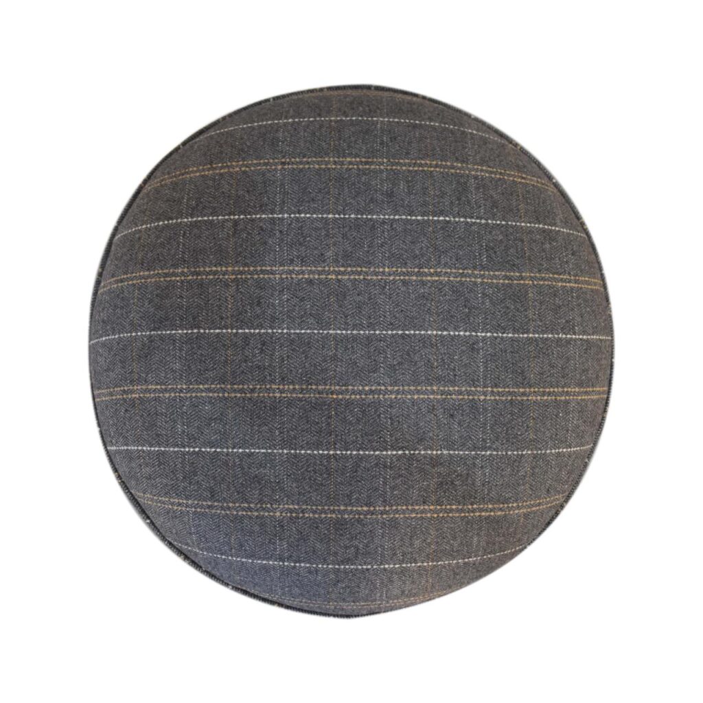 Pewter Tweed Nordic Style Footstool - Image 5