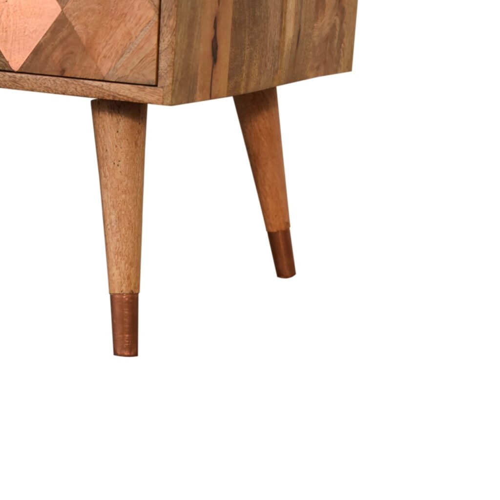 Oak-ish Copper Inlay Coffee Table - Image 8