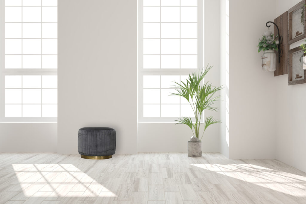 Grey Velvet Pleated Footstool - Image 10