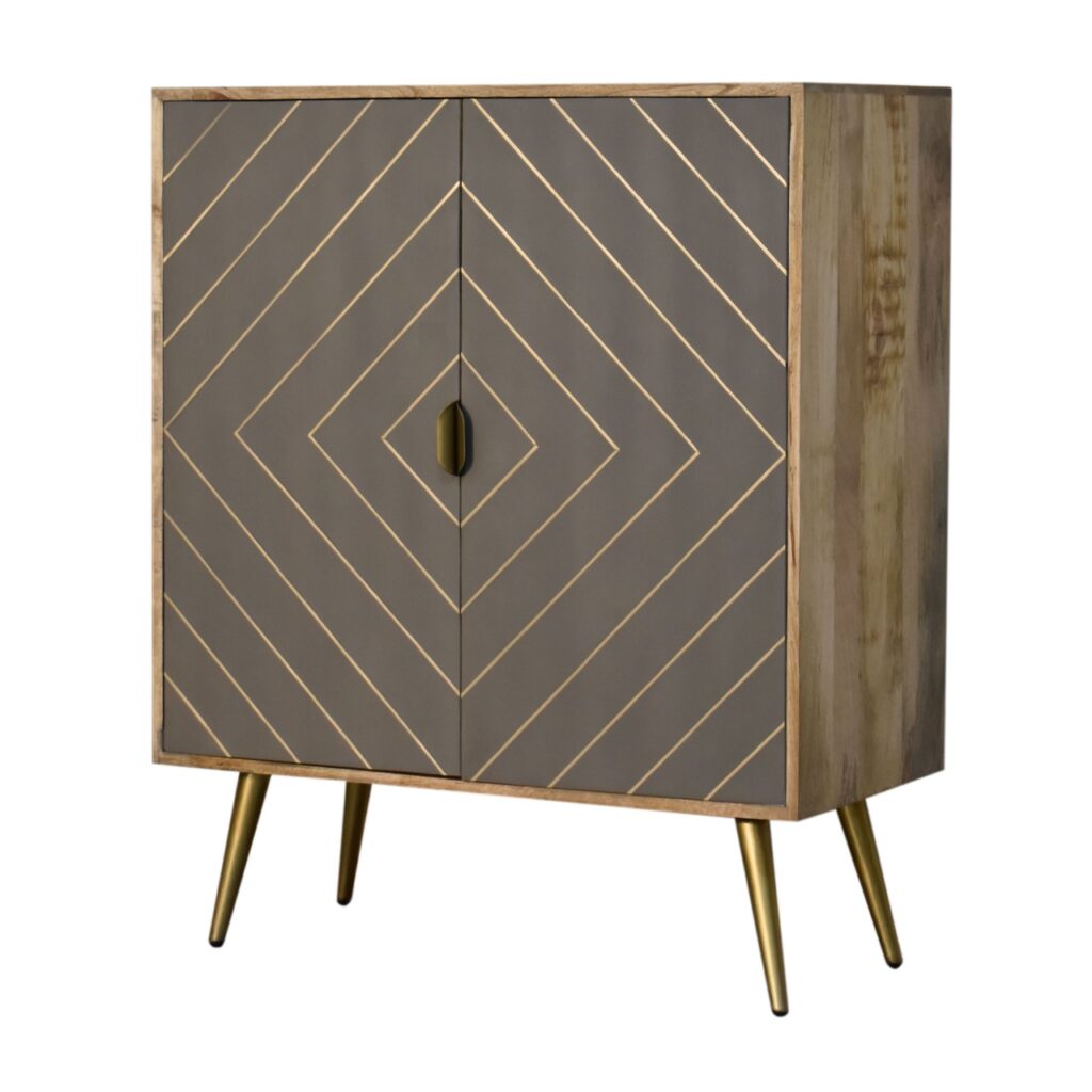 Cement Brass Inlay Cabinet - Image 3