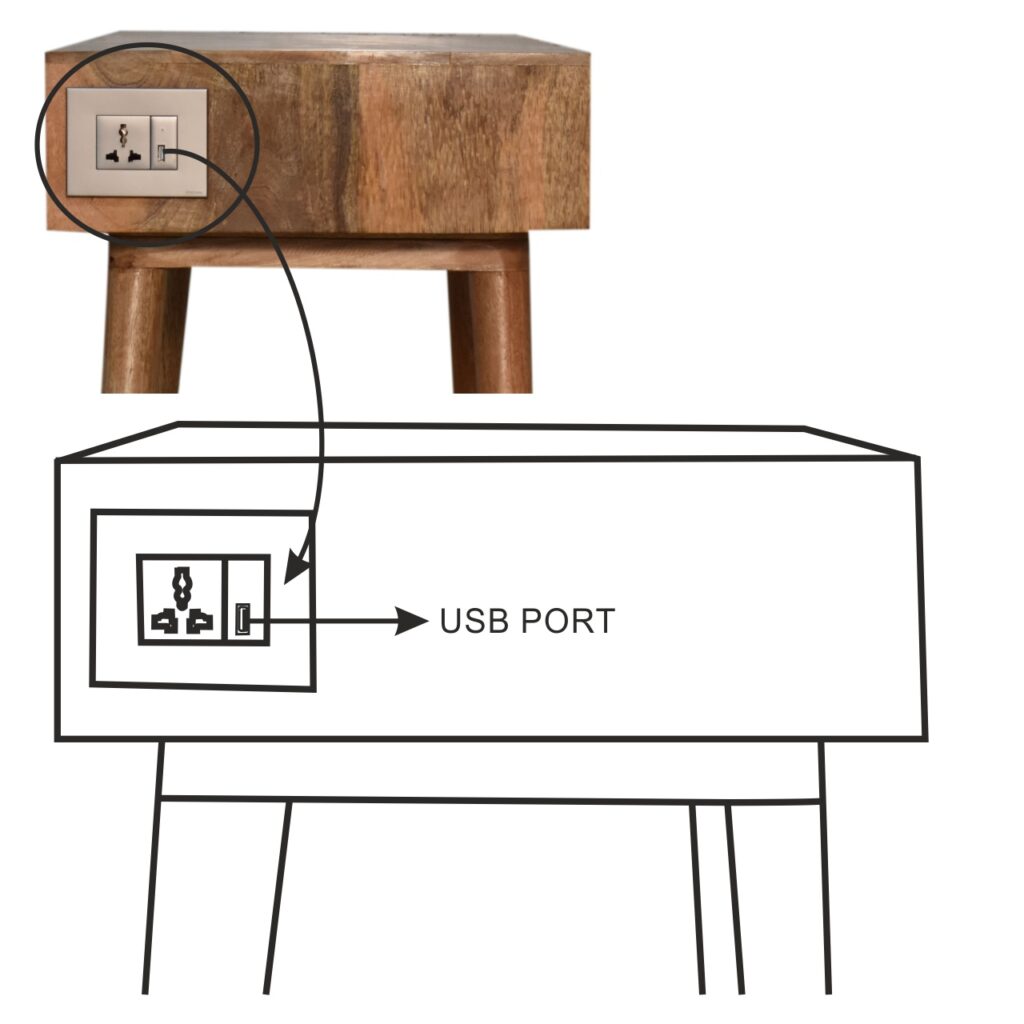 Open Slot Cable Writing Desk - Image 10