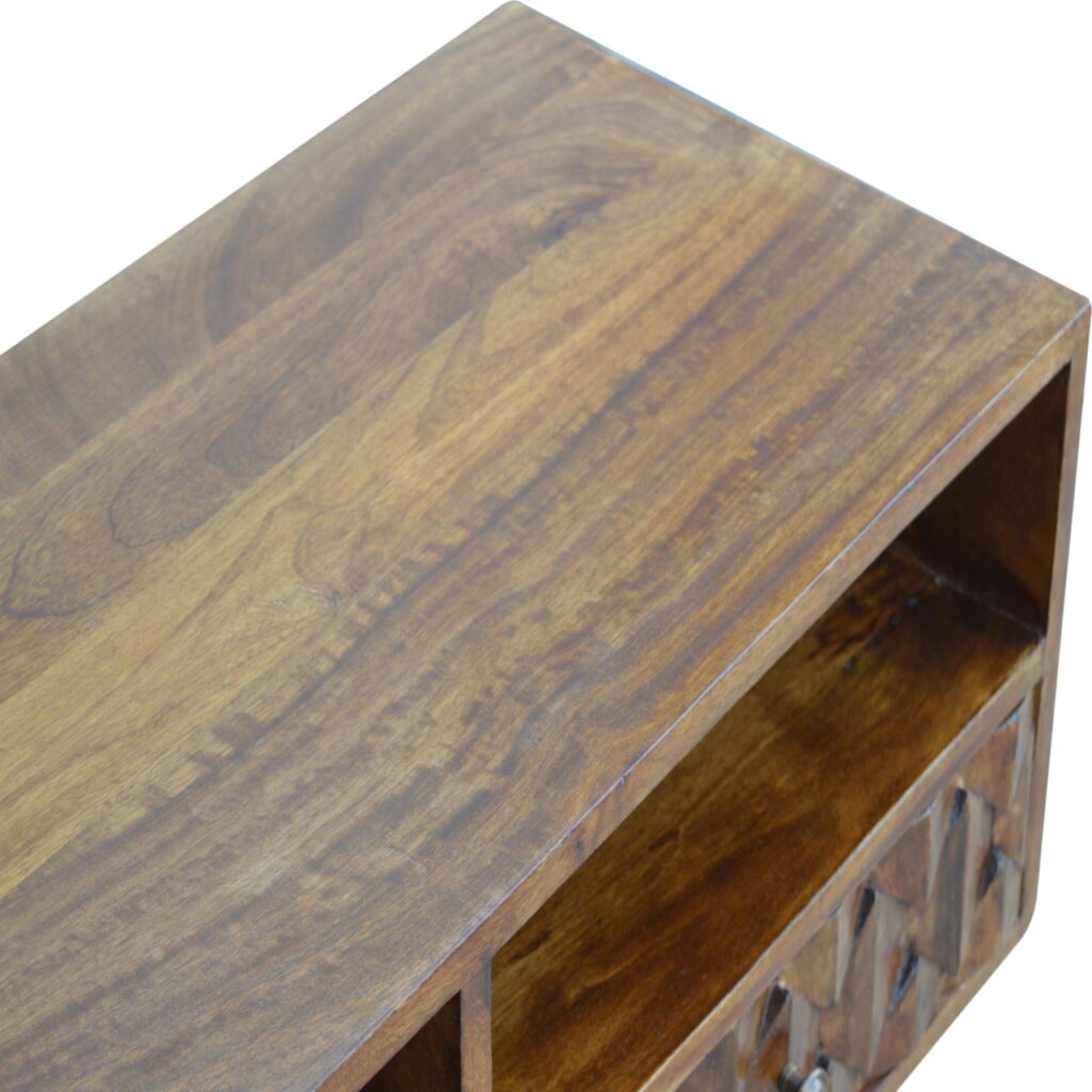 Chestnut Pineapple Carve Media Unit - Image 6