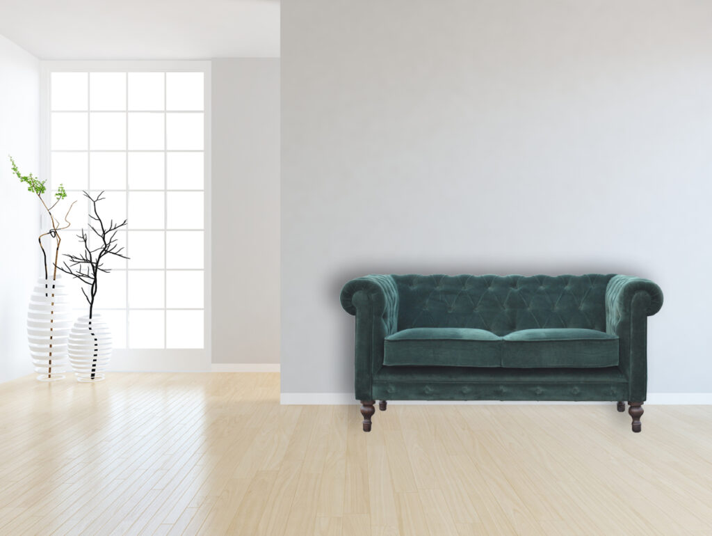 Emerald Green Velvet Chesterfield - Image 12
