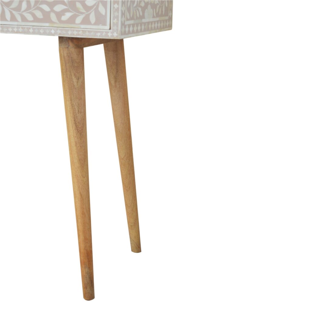 Taupe Floral Bone Console - Image 7