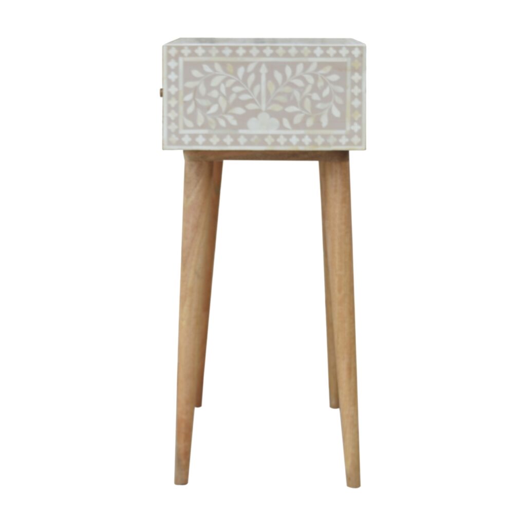 Taupe Floral Bone Console - Image 8