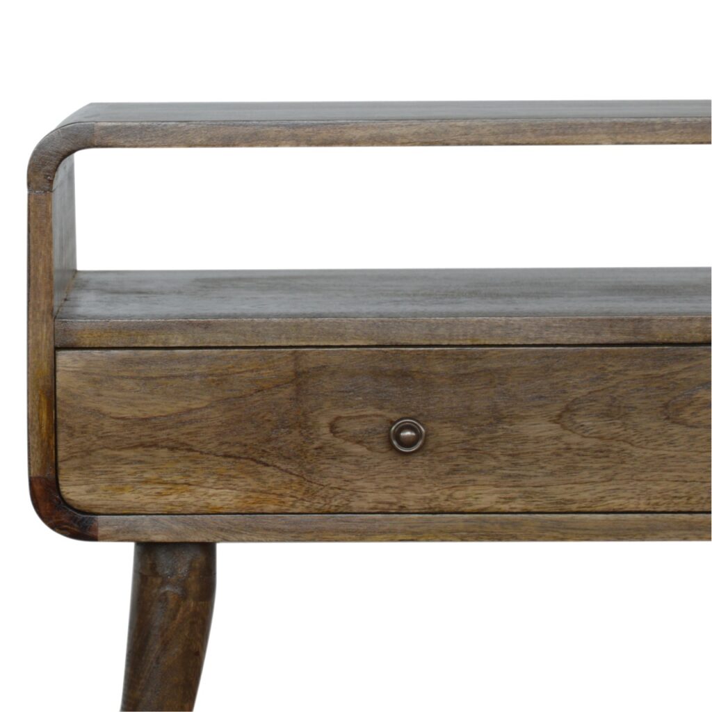 Curved Grey-wash Console Table - Image 7