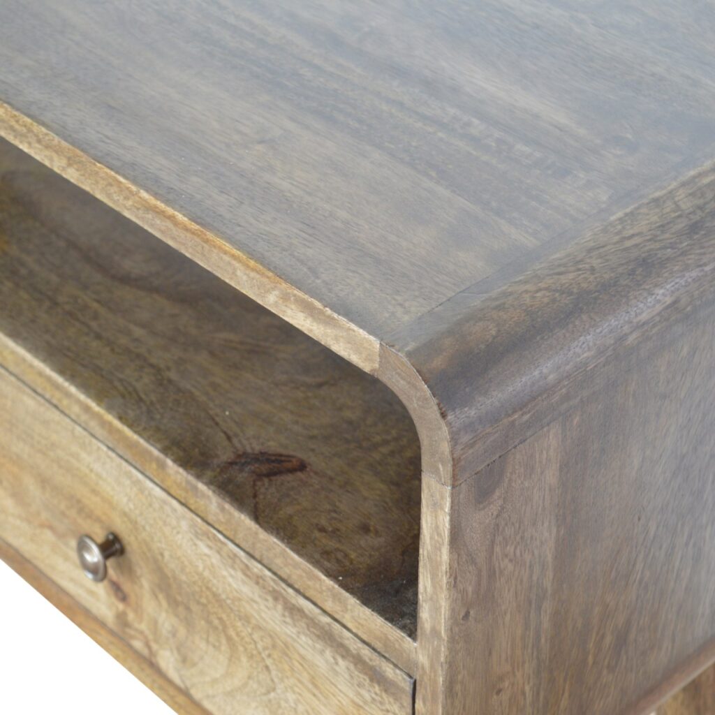 Curved Grey-wash Console Table - Image 6