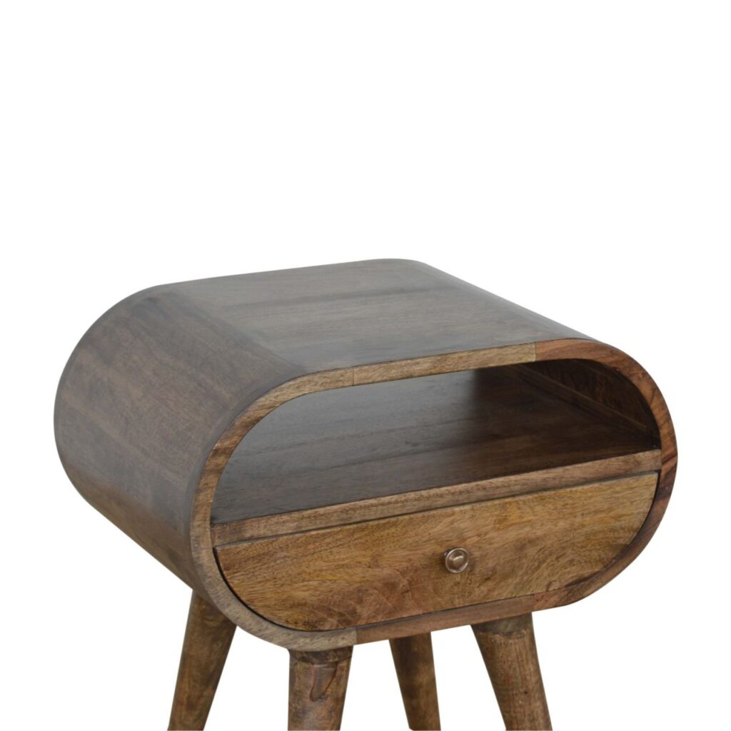 Grey Washed Circular Bedside - Image 5