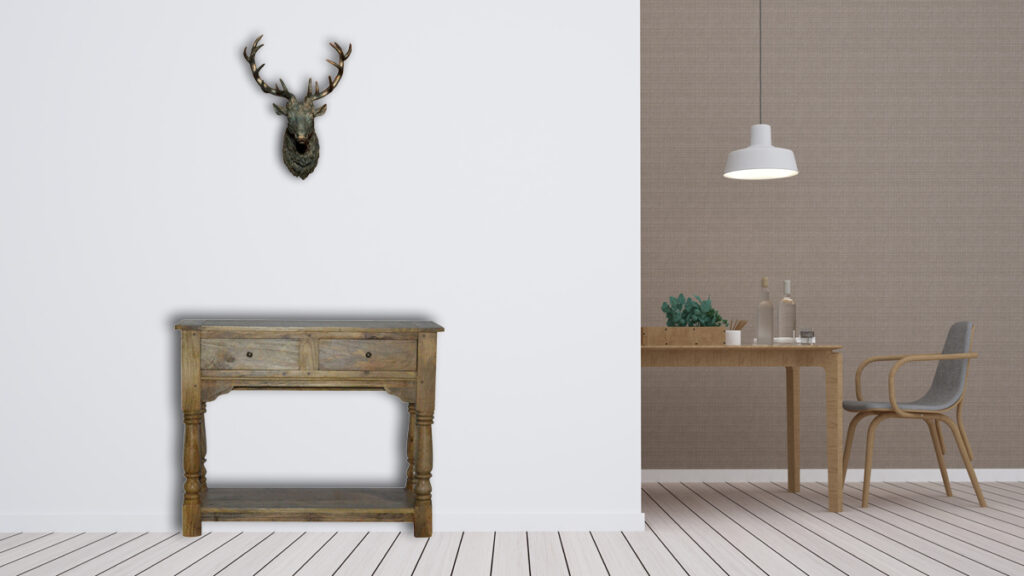 Solid Mango 2 Drawer Console - Image 12