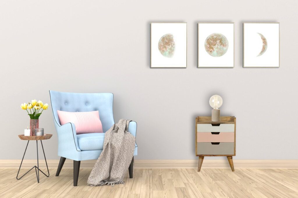 Pink Hand Painted Cut out Bedside - Image 11