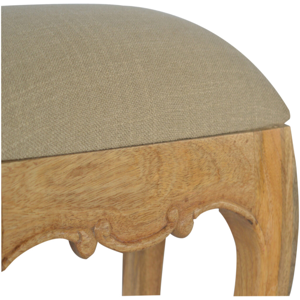 Chantilly Mud Linen Stool - Image 4