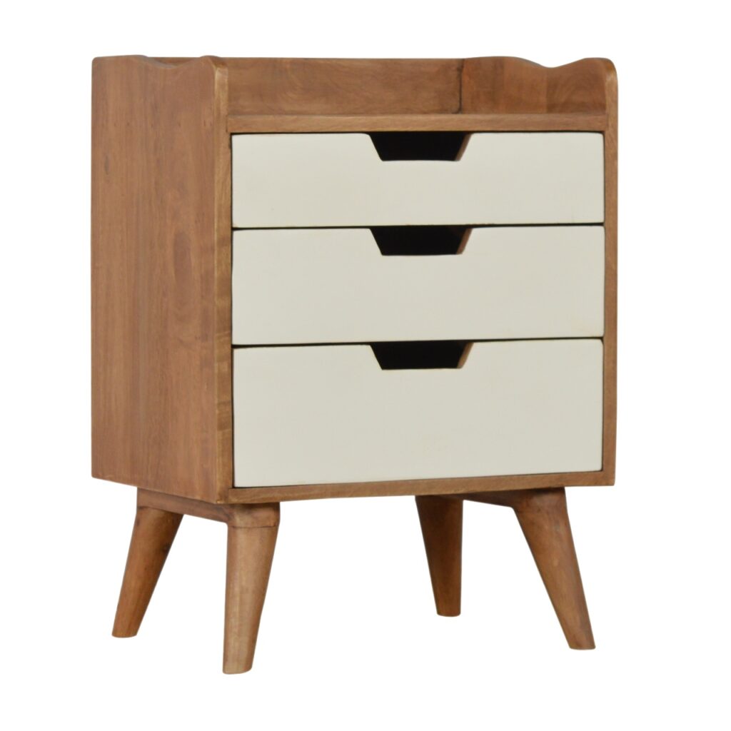 White Painted Bedside Table - Image 3