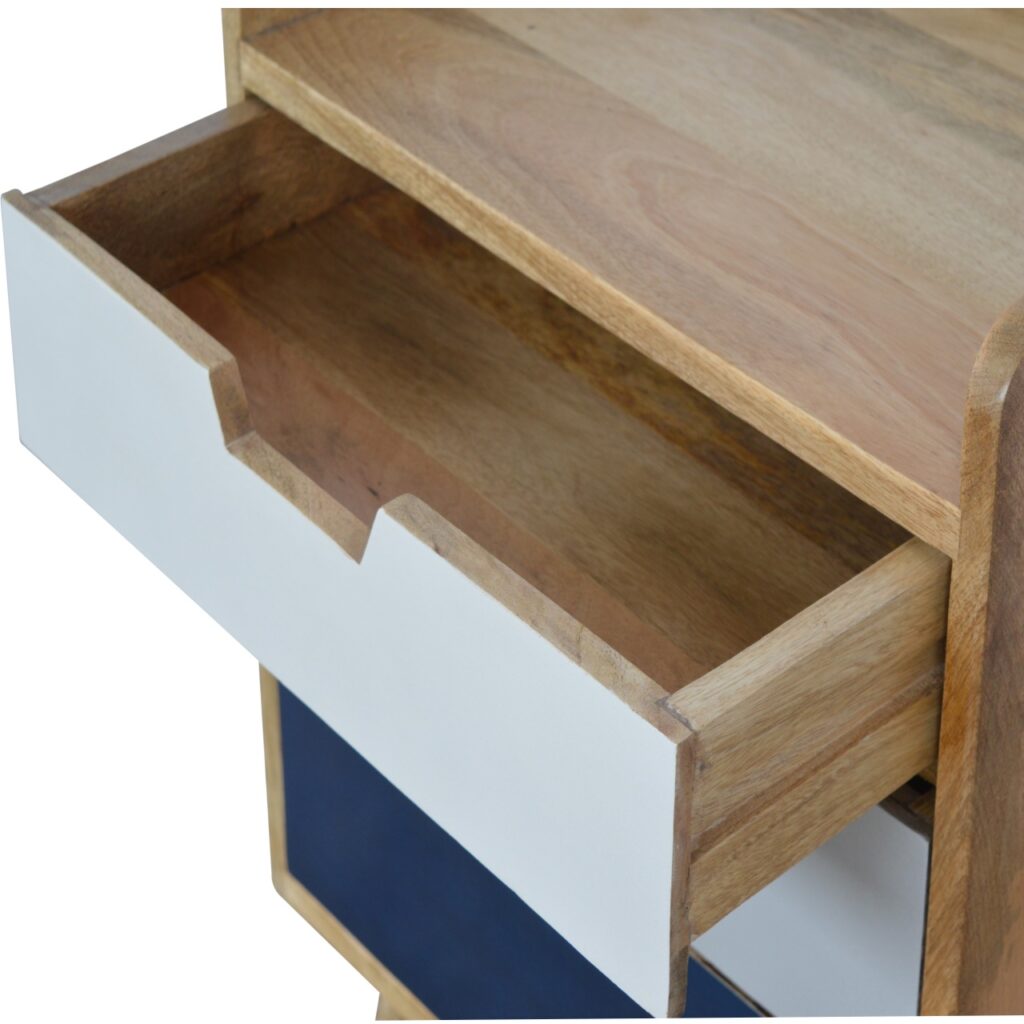 Navy and White Gradient Bedside - Image 6