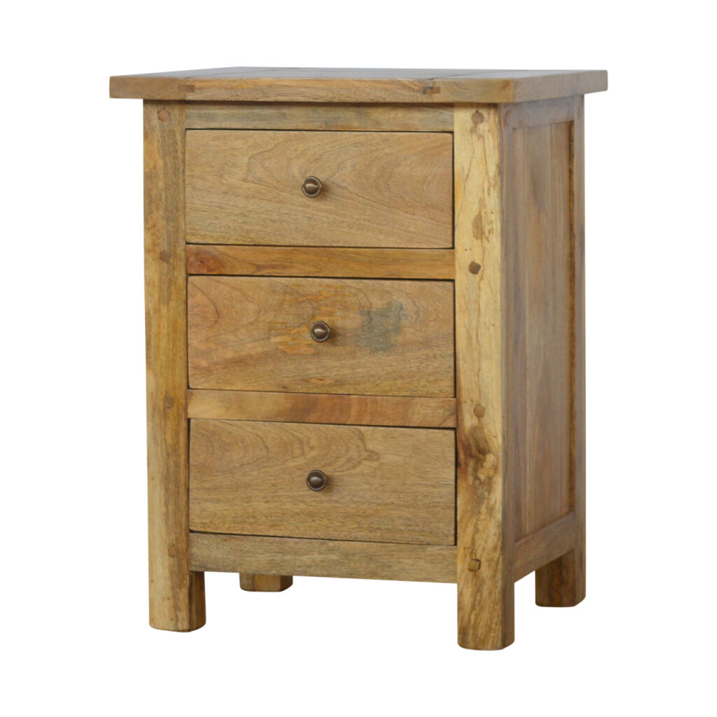Country 3 Drawer Bedside - Image 4