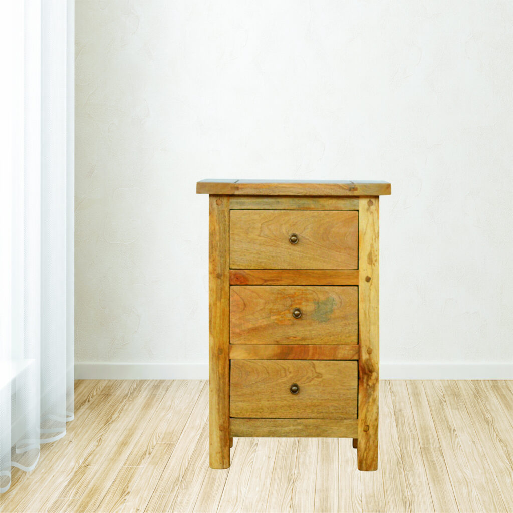 Country 3 Drawer Bedside - Image 2