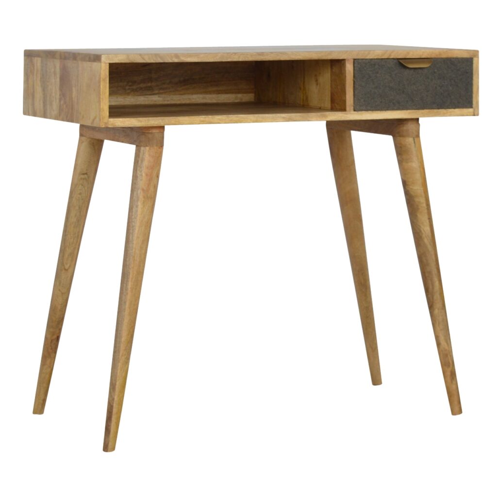 Grey Tweed Writing Desk - Image 2