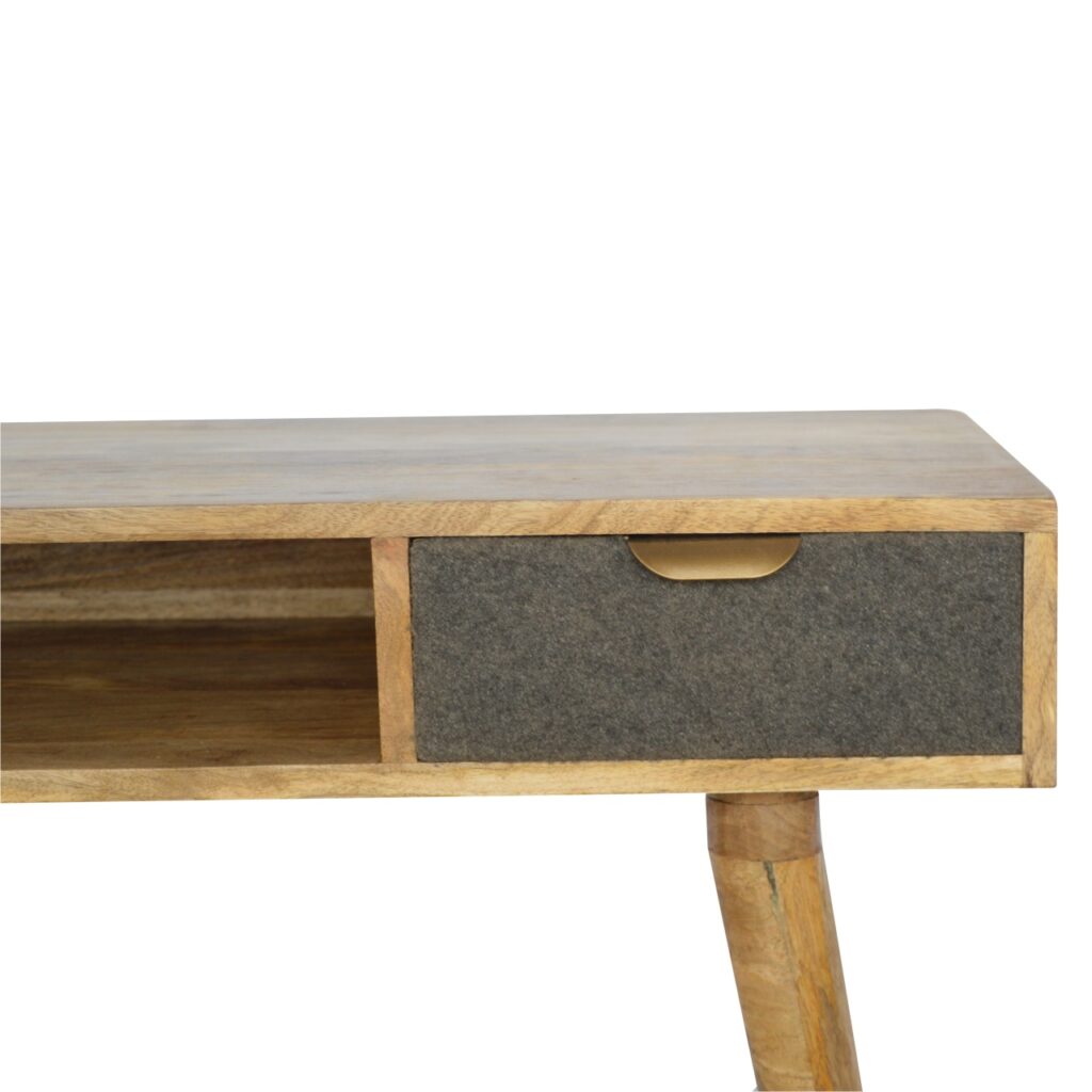 Grey Tweed Writing Desk - Image 4