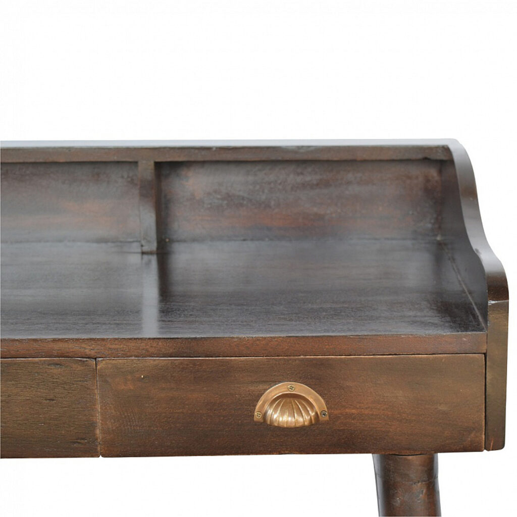 Walnut Gallery Shell Writing Desk - Image 4