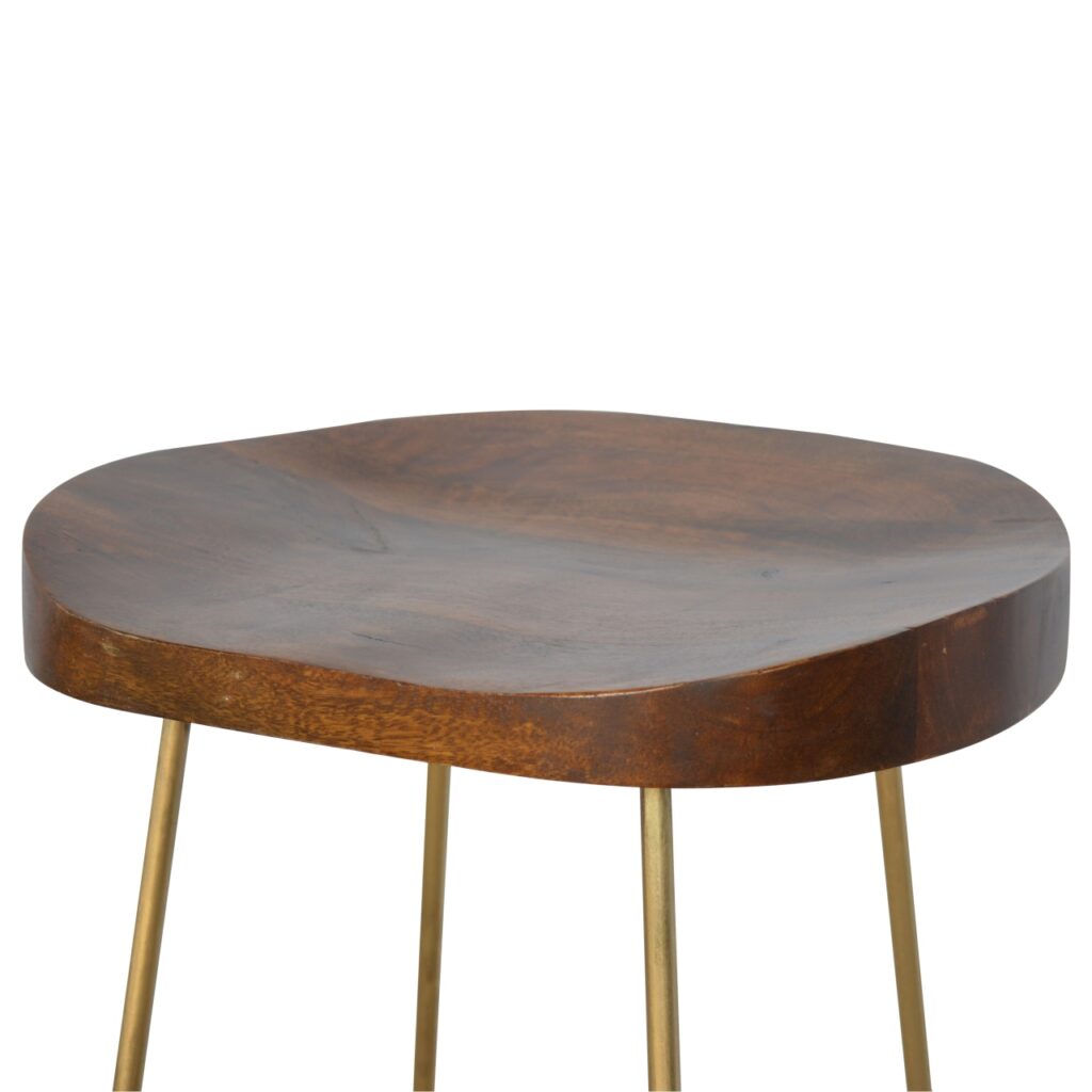 Gold Iron Bar Stool - Image 5