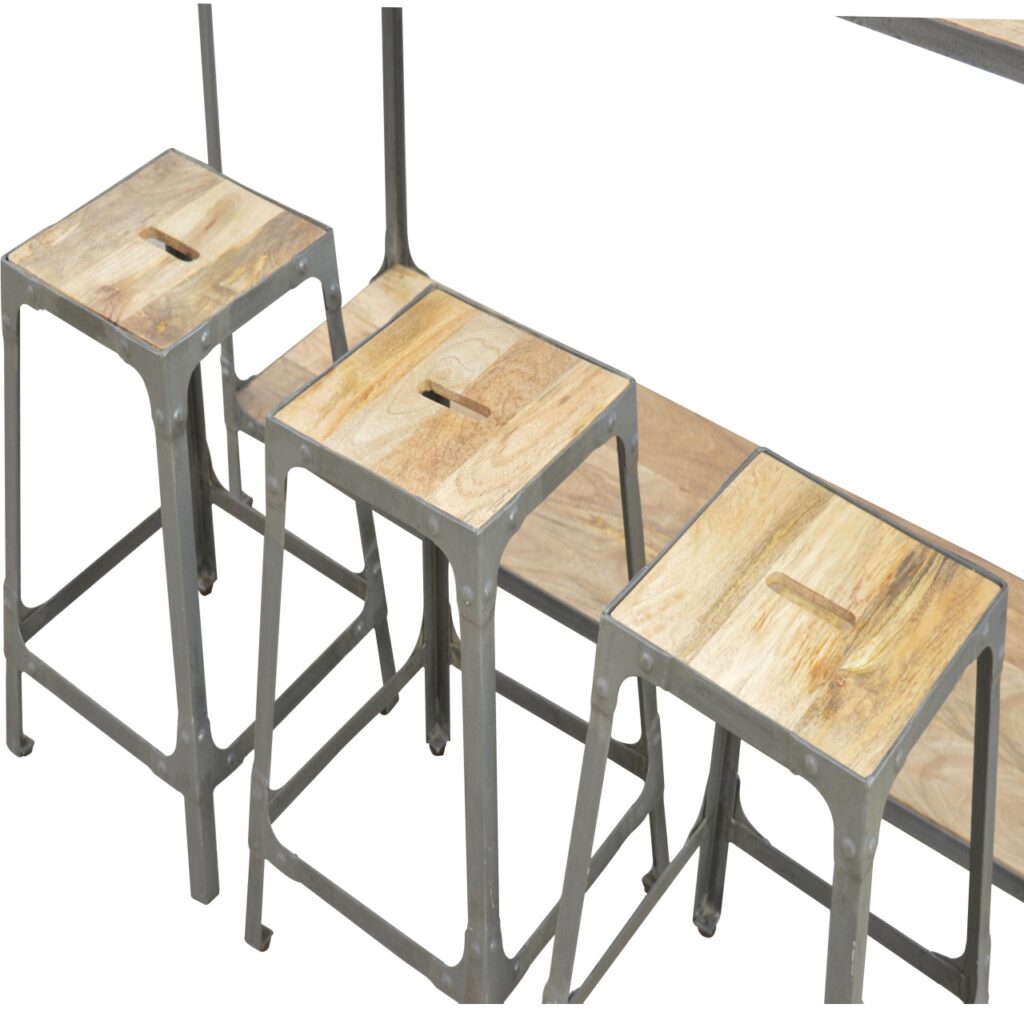 Hallway Console with 3 Stools - Image 4