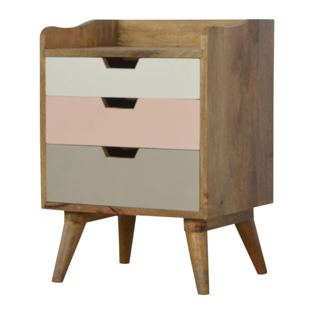 Pink Hand Painted Cut out Bedside - Image 2