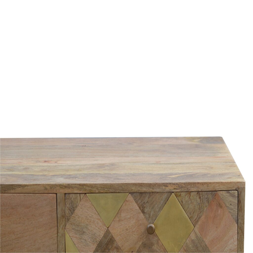Oak-ish Gold Inlay Coffee Table - Image 9