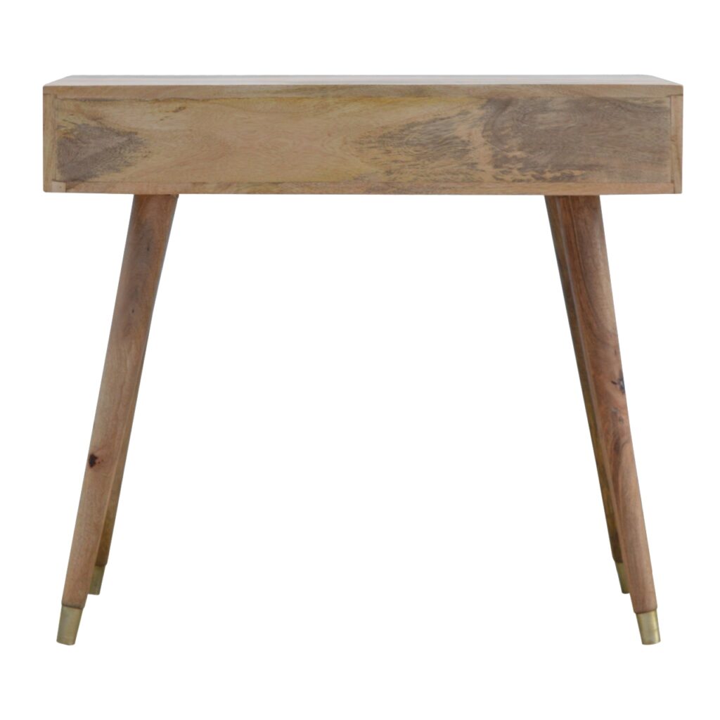 Oak-ish Gold Inlay Console Table - Image 9