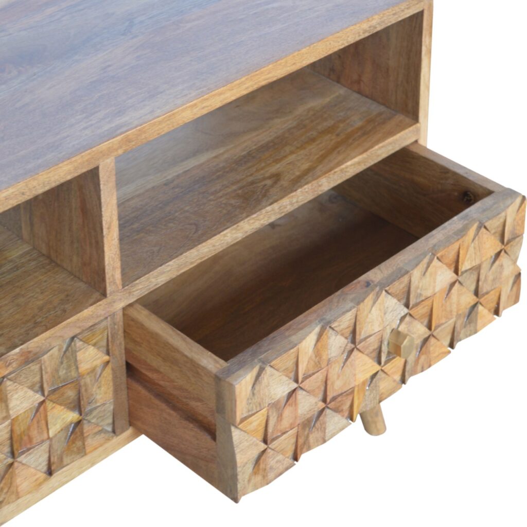 Diamond Carved TV Unit - Image 4
