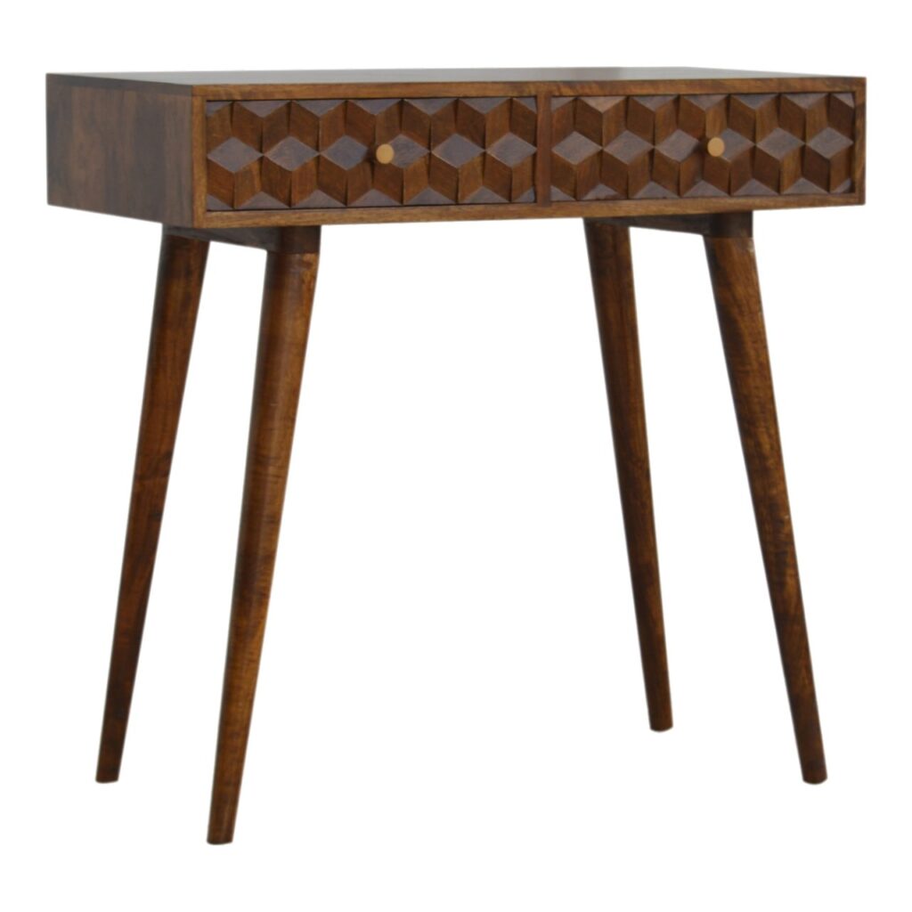Chestnut Cube Console Table - Image 2