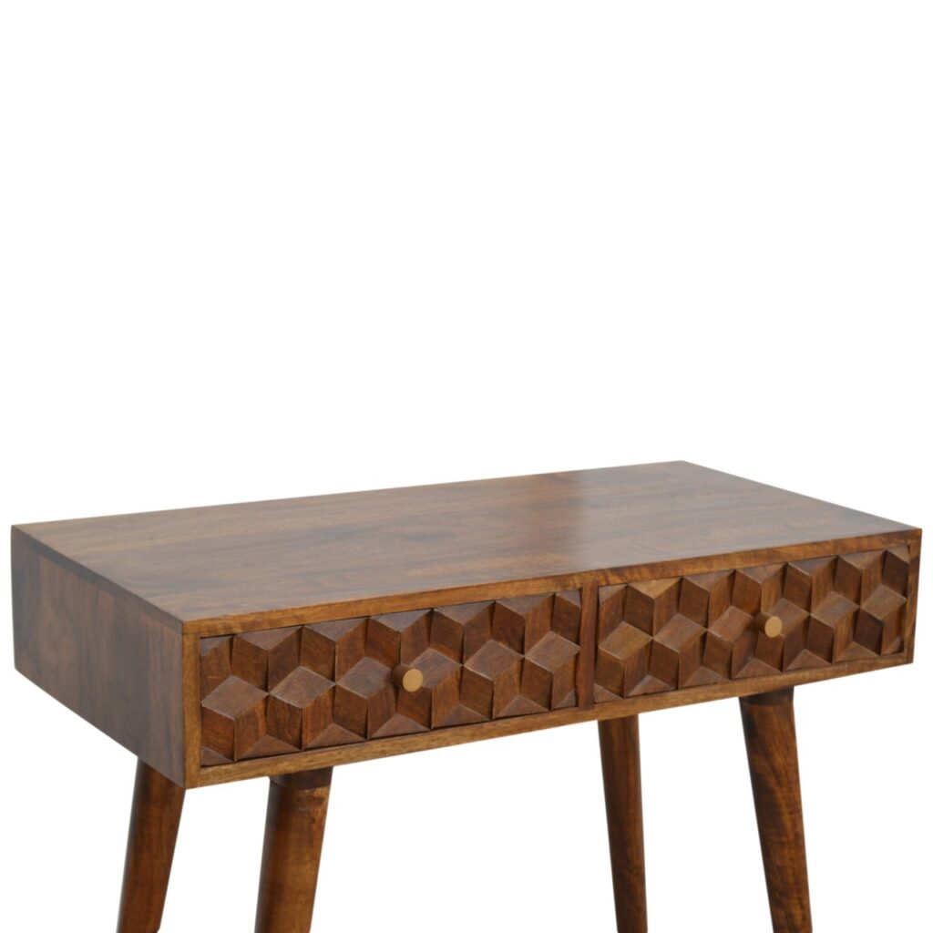 Chestnut Cube Console Table - Image 3