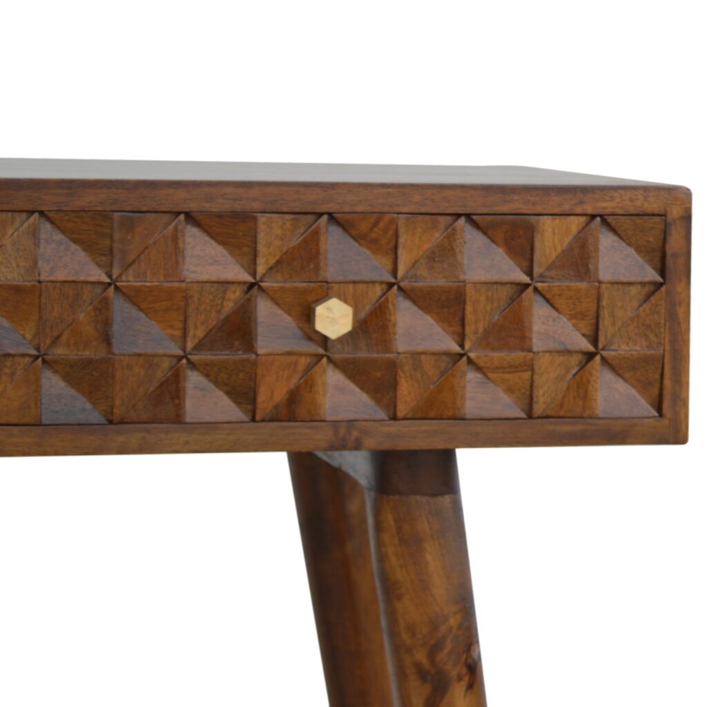 Chestnut Diamond Carve Console - Image 5