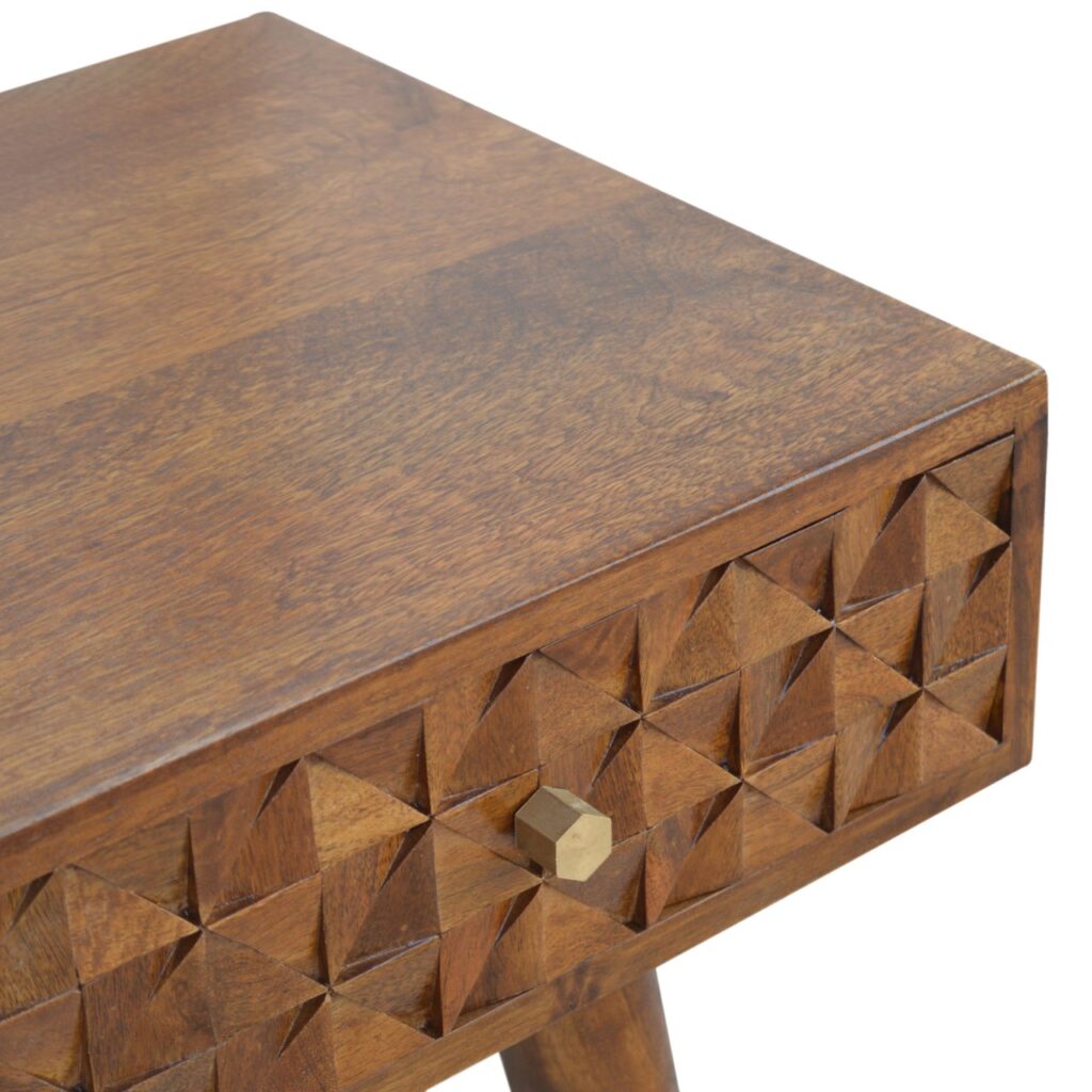 Chestnut Diamond Carve Console - Image 7